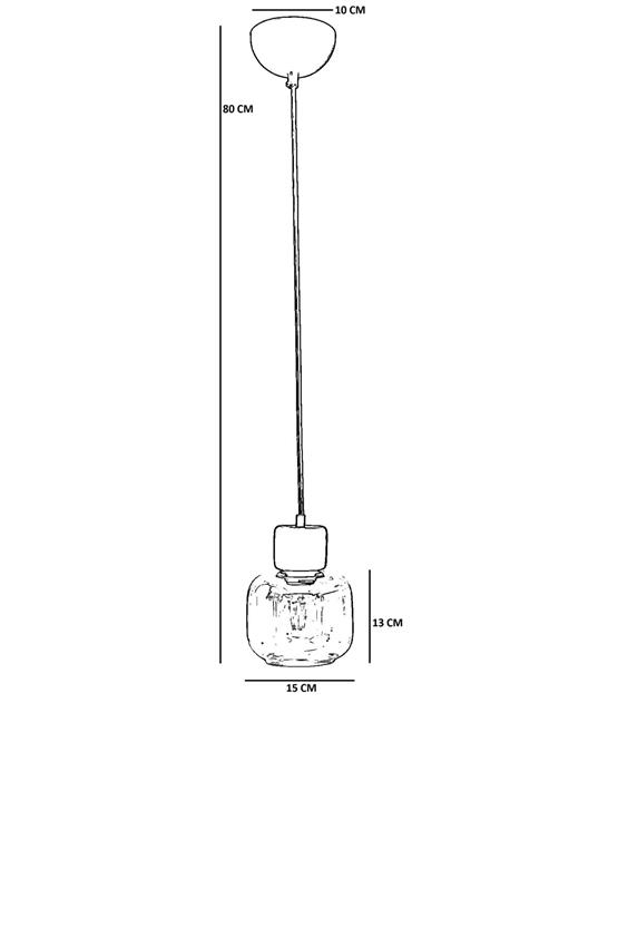 Lumexx Lidya Tekli Siyah Bal Camlı Sarkıt