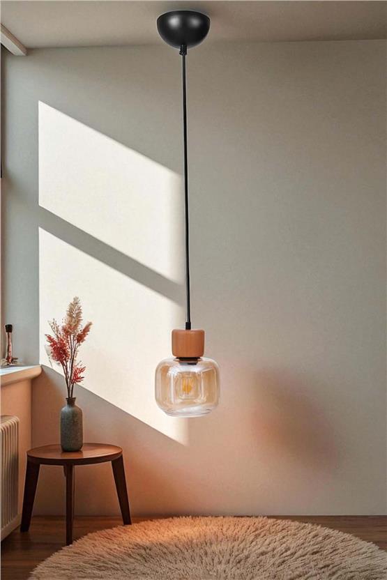 Lumexx Lidya Tekli Siyah Bal Camlı Sarkıt