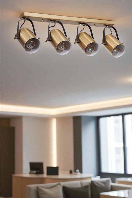 Lumexx London 4 Lü Sıralı Eskitme Plafonyer Avize