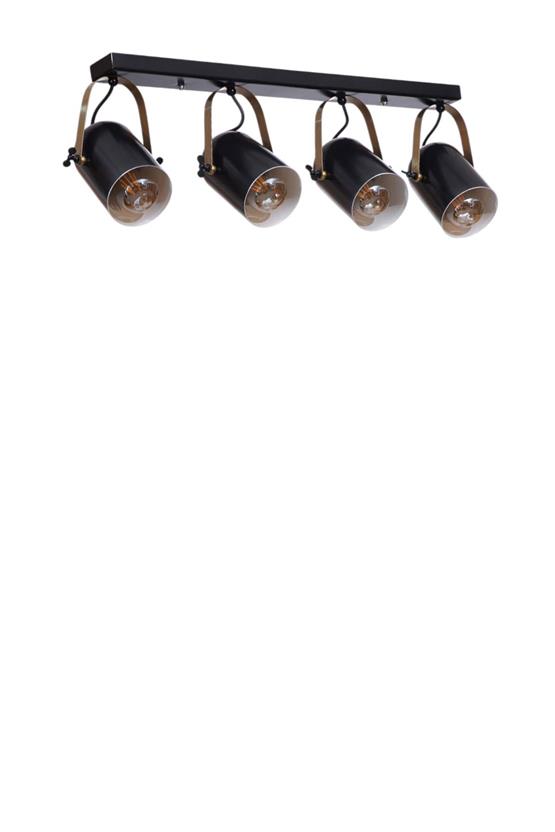 Lumexx London 4 Lü Sıralı Siyah Plafonyer Avize
