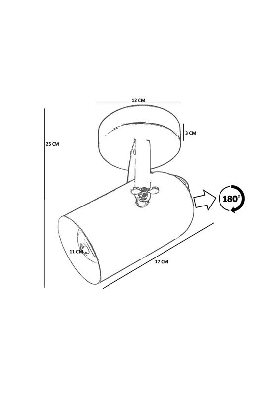 Lumexx London Tekli Siyah Plafonyer Avize