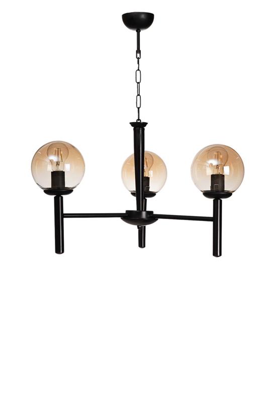 Lumexx Luke 3 Lü Siyah Bal Camlı Avize