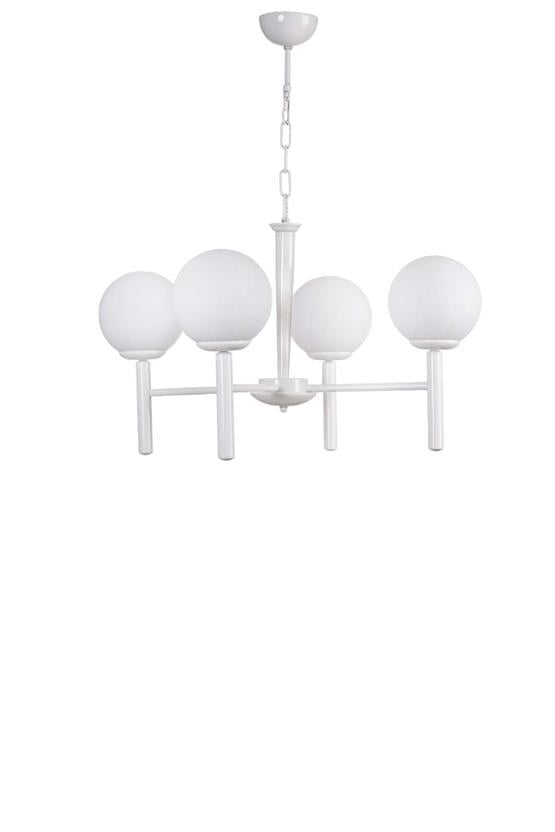 Lumexx Luke 4 Lü Beyaz Camlı Avize