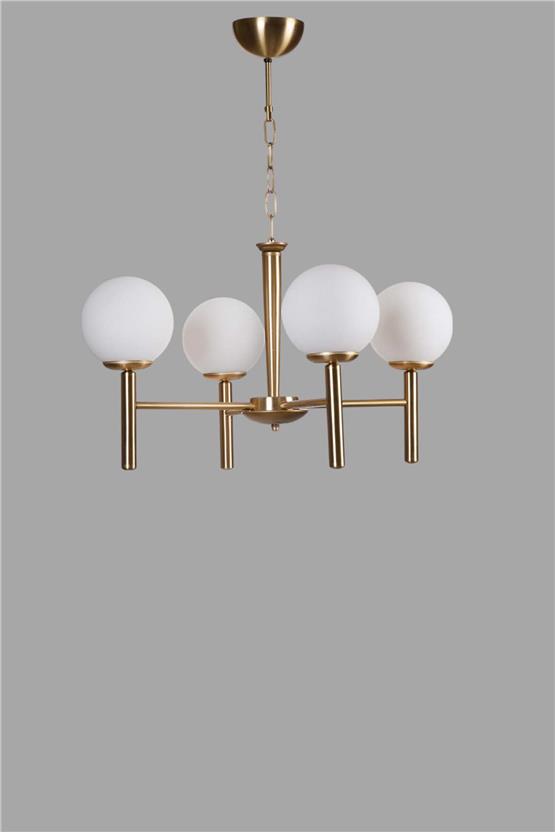 Lumexx Luke 4 Lü Eskitme Beyaz Camlı Avize