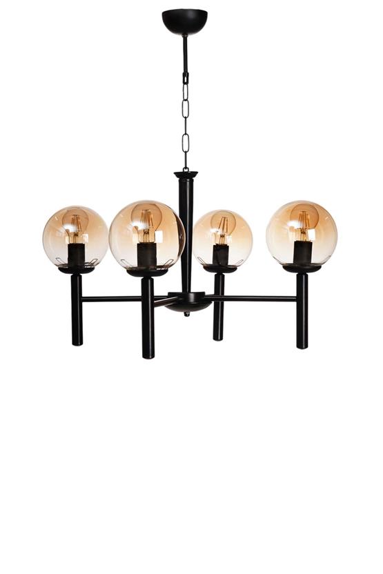 Lumexx Luke 4 Lü Siyah Bal Camlı Avize