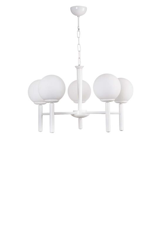 Lumexx Luke 5 Li Beyaz Camlı Avize