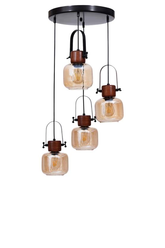 Lumexx Masal 4 Lü Tepsili Siyah Bal Camlı Sarkıt