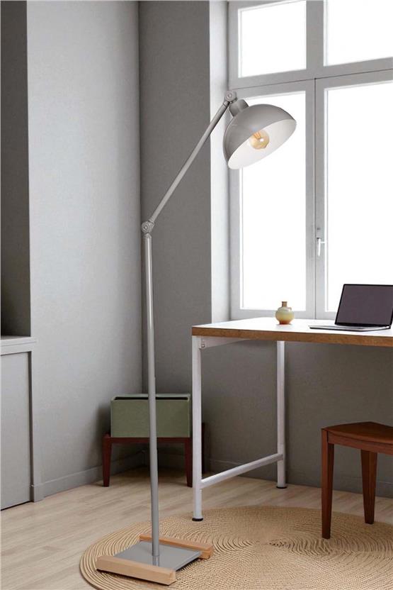 Lumexx Milas Gri Retro Başlıklı Lambader