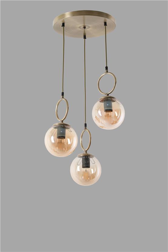 Lumexx  Morino 3 Lü Tepsili Bal Camlı Eskitme Sarkıt