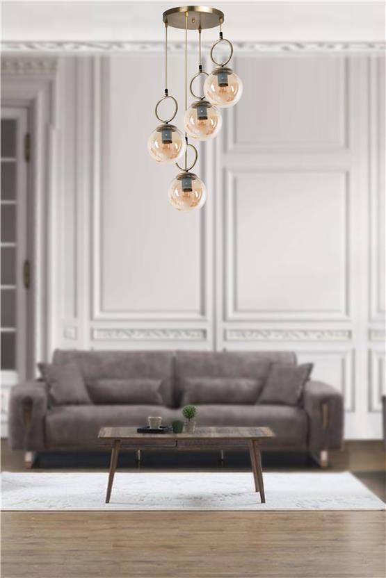 Lumexx  Morino 4 Lü Tepsili Bal Camlı Eskitme Sarkıt