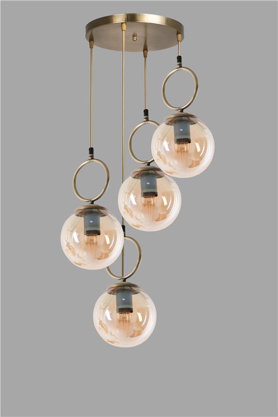 Lumexx  Morino 4 Lü Tepsili Bal Camlı Eskitme Sarkıt