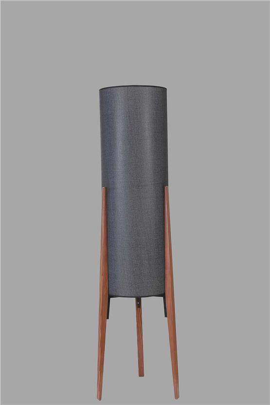 Lumexx Navas Ceviz Lambader Hasır Siyah Abajurlu