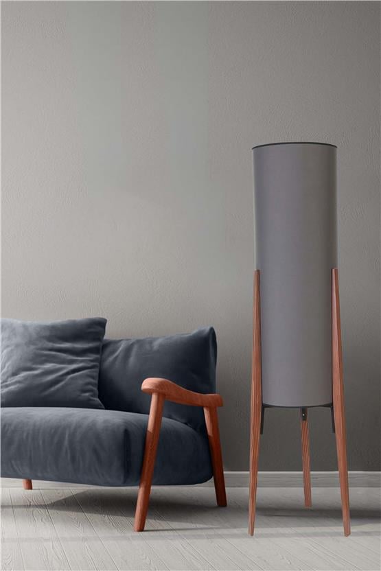 Lumexx Navas Ceviz Lambader Koyu Gri Abajurlu