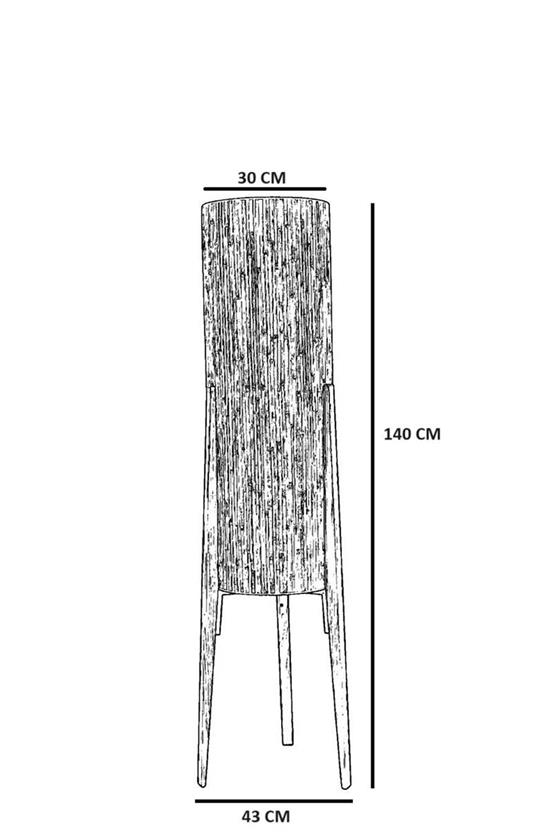 Lumexx Navas Ceviz Lambader Koyu Hasır Abajurlu
