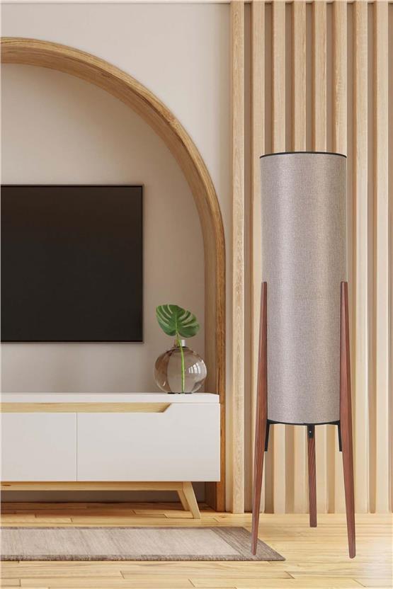 Lumexx Navas Ceviz Lambader Koyu Hasır Abajurlu