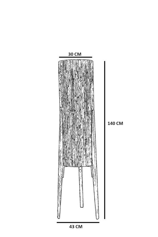 Lumexx Navas Yanık Lambader Bambu 07 Abajurlu