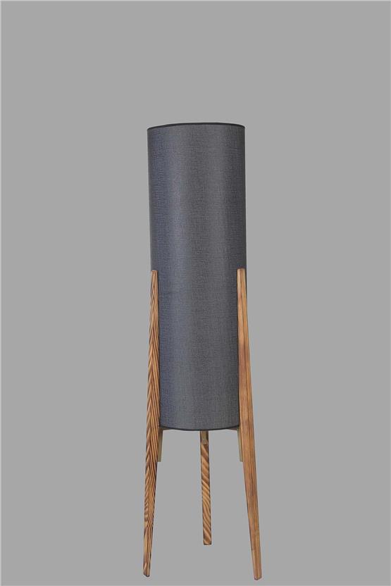 Lumexx Navas Yanık Lambader Hasır Siyah Abajurlu