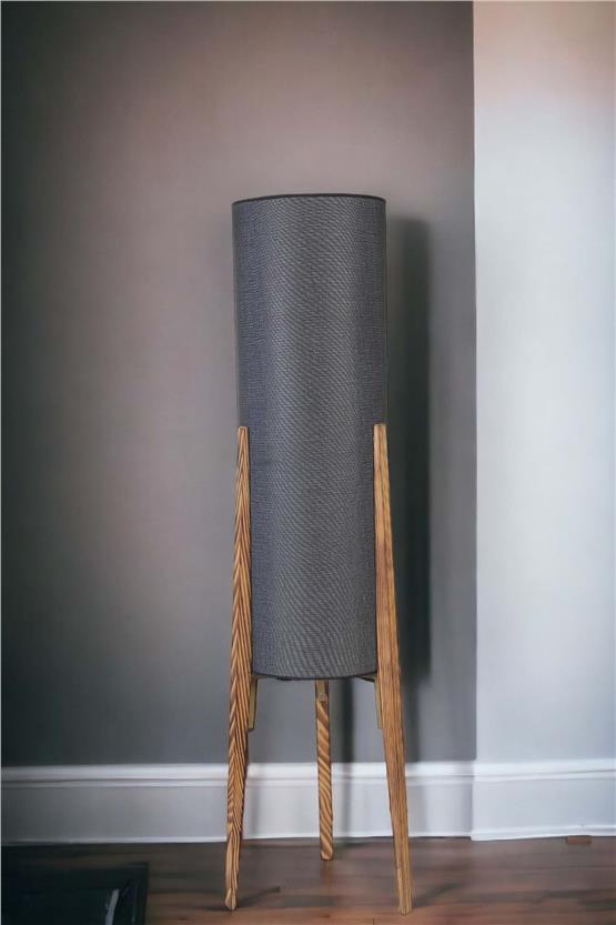 Lumexx Navas Yanık Lambader Hasır Siyah Abajurlu