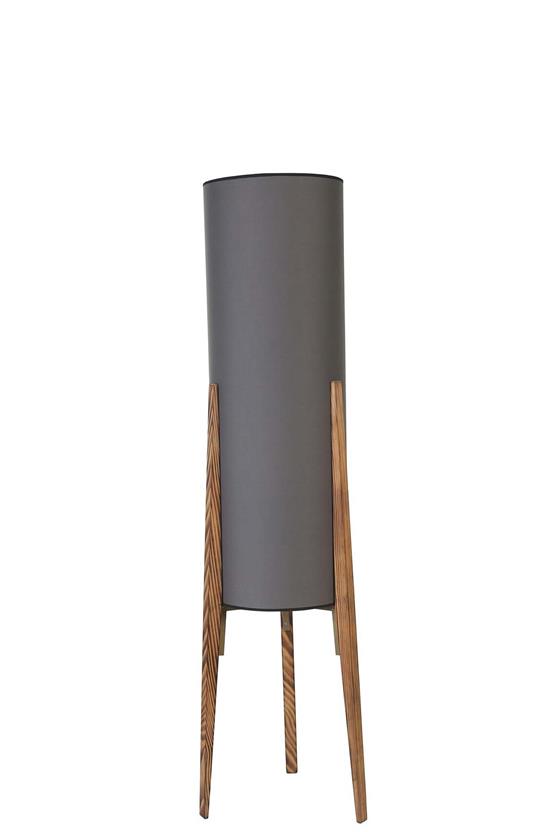 Lumexx Navas Yanık Lambader Koyu Gri Abajurlu