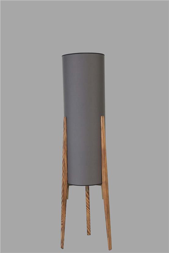 Lumexx Navas Yanık Lambader Koyu Gri Abajurlu