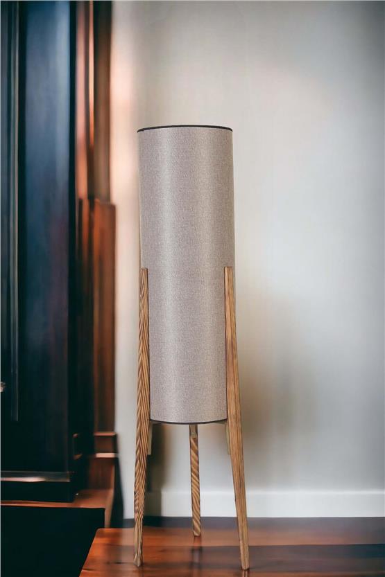 Lumexx Navas Yanık Lambader Koyu Hasır Abajurlu