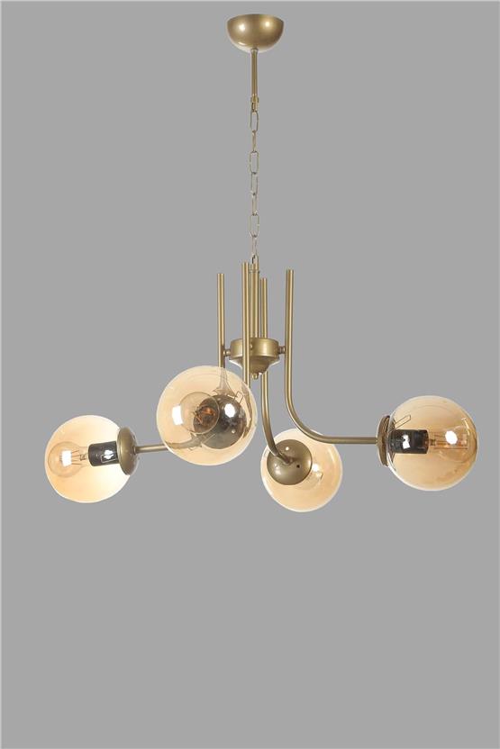 Lumexx Nevada 4 Lü Eskitme Bal Camlı Avize