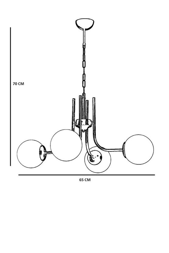 Lumexx Nevada 4 Lü Eskitme Bal Camlı Avize