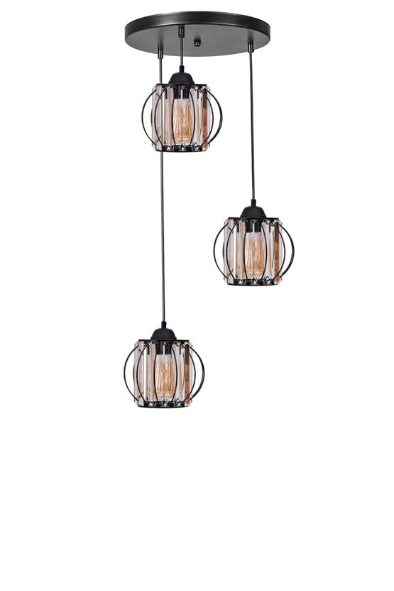 Lumexx Ohrid 3 Lü Tepsili Siyah Sarkıt