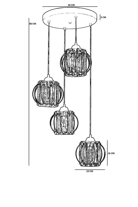 Lumexx Ohrid 4 Lü Tepsili Eskitme Sarkıt