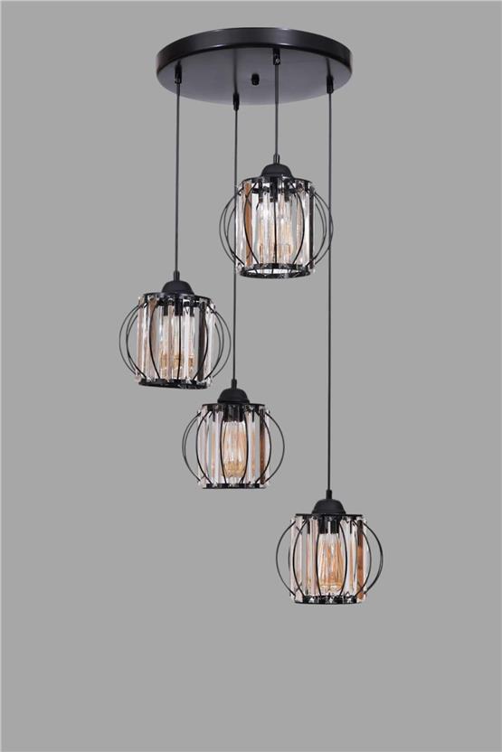 Lumexx Ohrid 4 Lü Tepsili Siyah Sarkıt