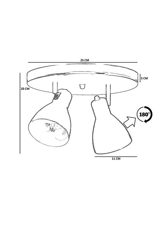 Lumexx Otis 2 Li Tepsili Mat Krom Plafonyer Avize