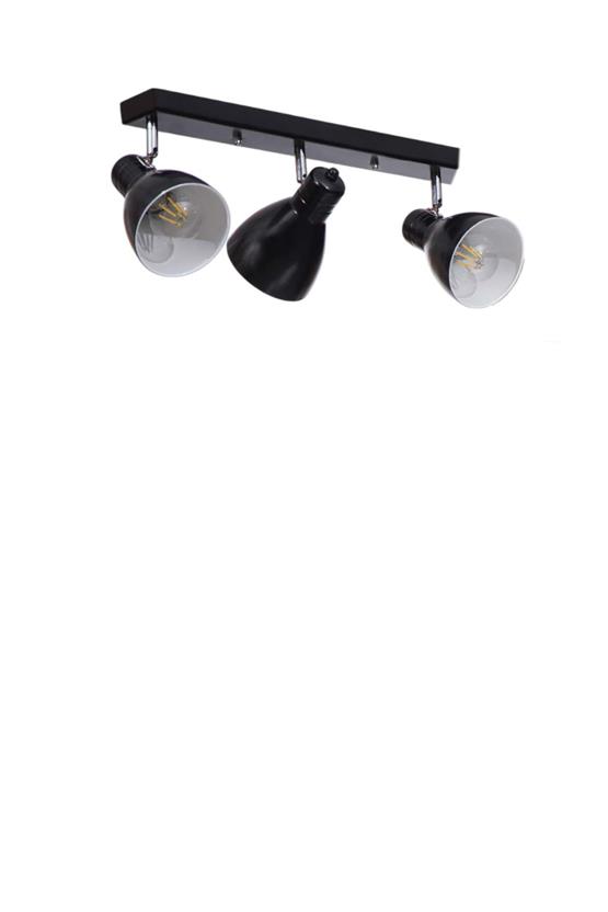 Lumexx Otis 3 Lü Sıralı Siyah Plafonyer Avize