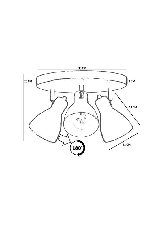 Lumexx Otis 3 Lü Tepsili Mat Krom Plafonyer Avize
