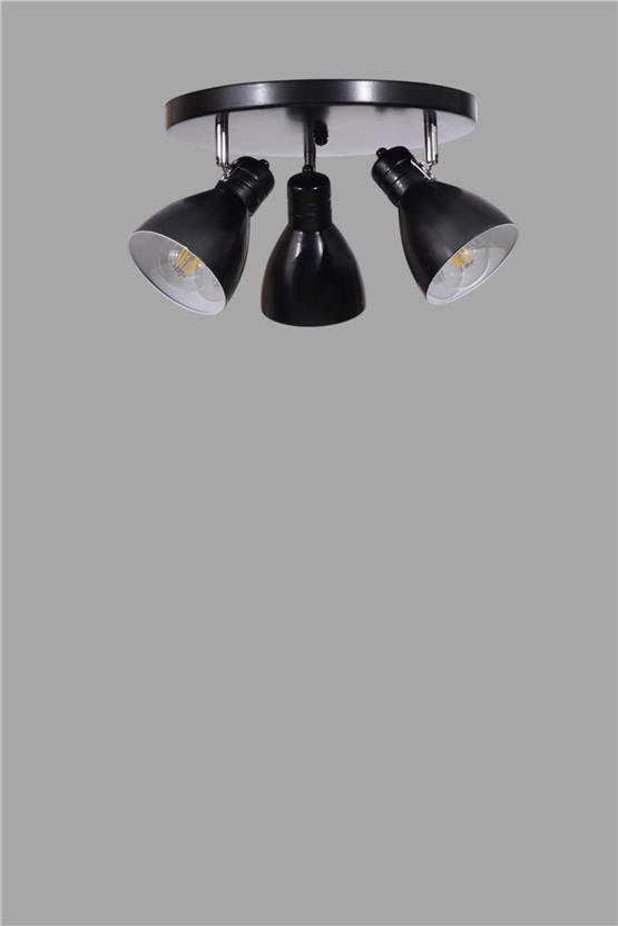 Lumexx Otis 3 Lü Tepsili Siyah Plafonyer Avize