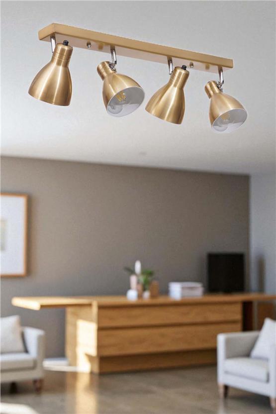 Lumexx Otis 4 Lü Sıralı Eskitme Plafonyer Avize