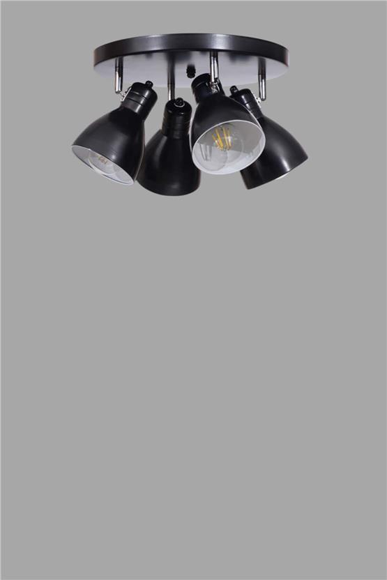 Lumexx Otis 4 Lü Tepsili Siyah Plafonyer Avize