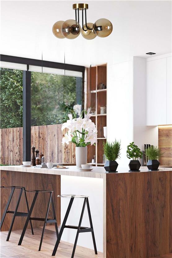 Lumexx Pablo 4 Lü Eskitme Bal Camlı Avize