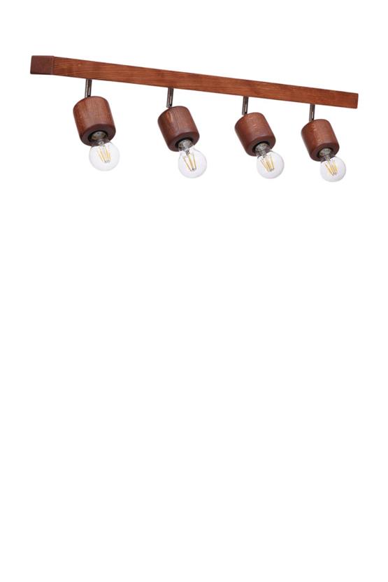 Lumexx Pamela 4 Lü Sıralı Ceviz Plafonyer Avize