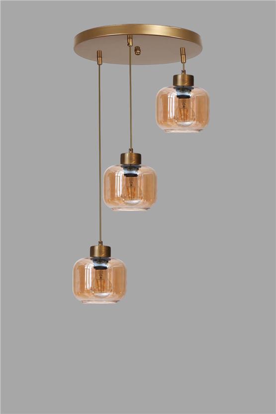 Lumexx Parla 3 Lü Tepsili Eskitme Bal Camlı Sarkıt