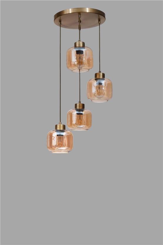 Lumexx Parla 4 Lü Tepsili Eskitme Bal Camlı Sarkıt