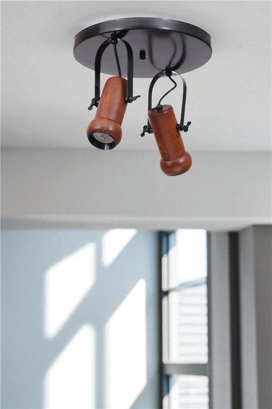 Lumexx Pascal 2 Li Tepsili Ceviz Plafonyer Avize