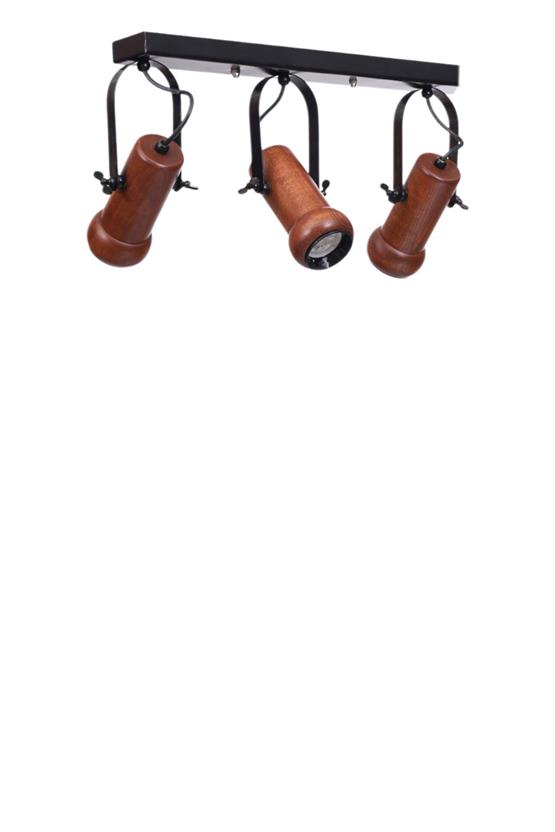 Lumexx Pascal 3 Lü Sıralı Ceviz Plafonyer Avize