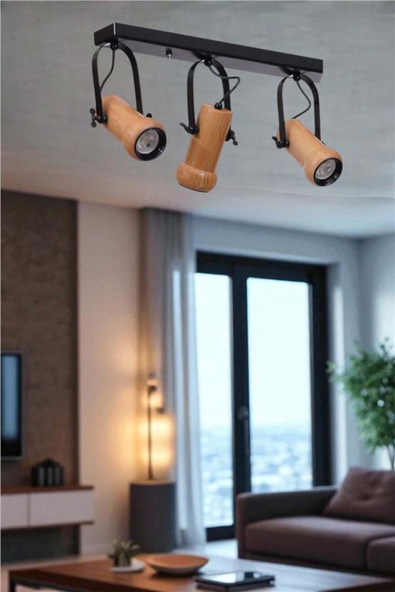 Lumexx Pascal 3 Lü Sıralı Naturel Plafonyer Avize