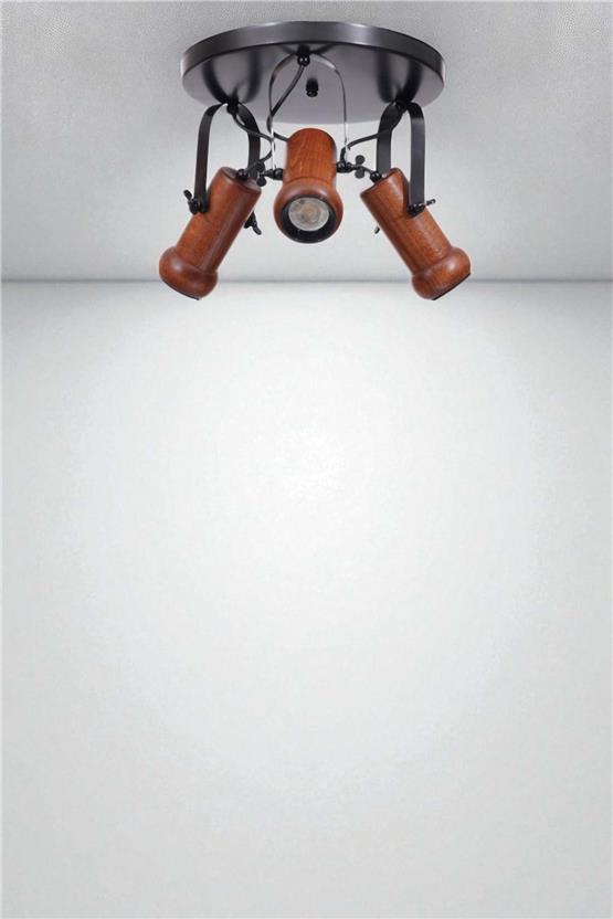 Lumexx Pascal 3 Lü Tepsili Ceviz Plafonyer Avize