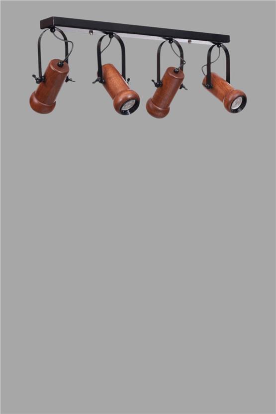 Lumexx Pascal 4 Lü Sıralı Ceviz Plafonyer Avize