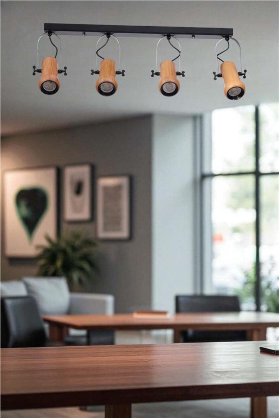 Lumexx Pascal 4 Lü Sıralı Naturel Plafonyer Avize