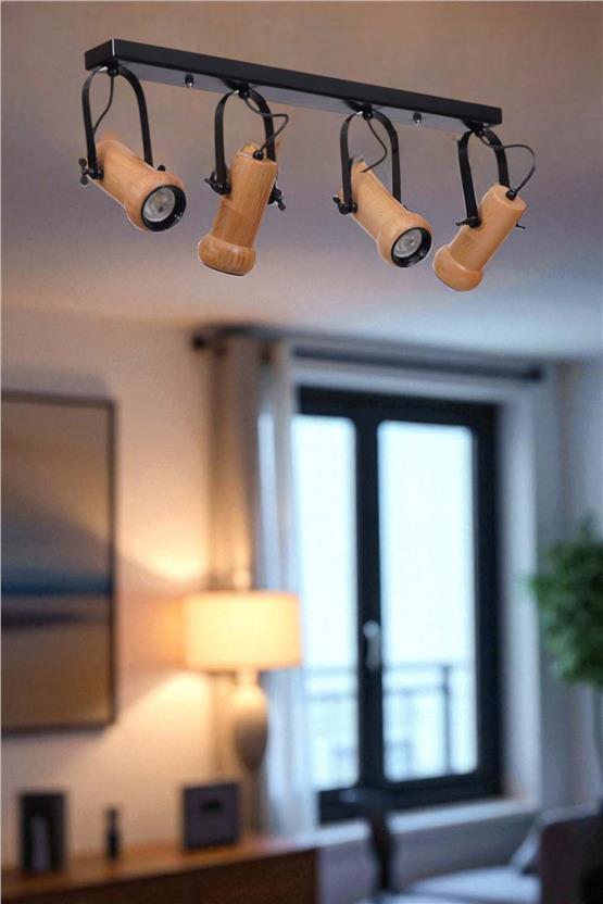 Lumexx Pascal 4 Lü Sıralı Naturel Plafonyer Avize