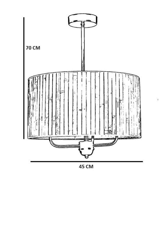 Lumexx Petek Abajurlu 3 Lü Sarkıt Avize