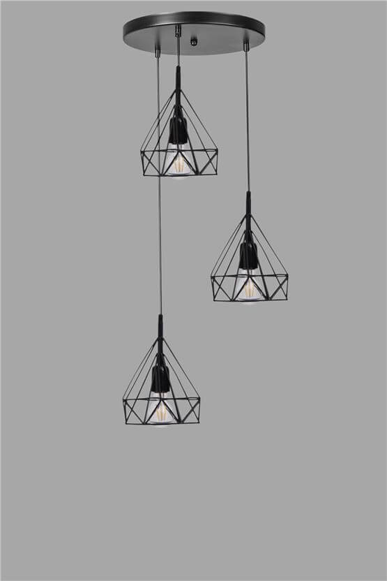 Lumexx Pramit 3 Lü Tepsili Siyah Sarkıt