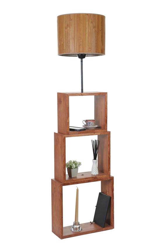 Lumexx Puzzle Ceviz Lambader Bambu 01 Abajurlu